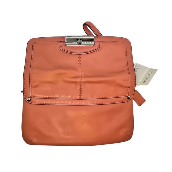 NWT Coach Wrist Purse Wallet Clutch Coral with Defect - Picture 6 of 8